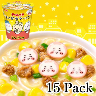 ◇ Myojo Charumera Chiikawa Ramen (Tonkotsu Flavor) - Pack of 15 *Direct shipment; delivery date/time cannot be specified.
