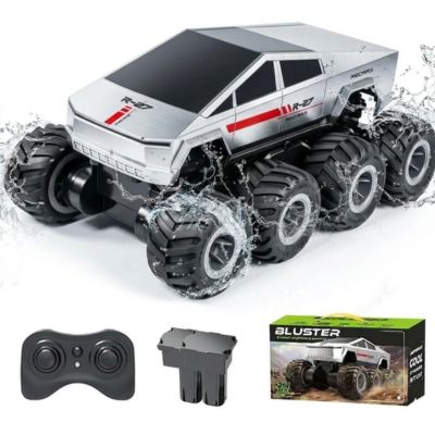 ◇ZAVEN Amphibious RC Car Off-Road Cyber-Style Truck (EQ218 Silver)　※Shipped at a later date / Delivery date & time cannot be specified