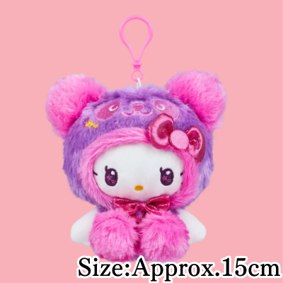 【Purple】Panda Hello Kitty Kurippii Plush ~Vivid Panda~