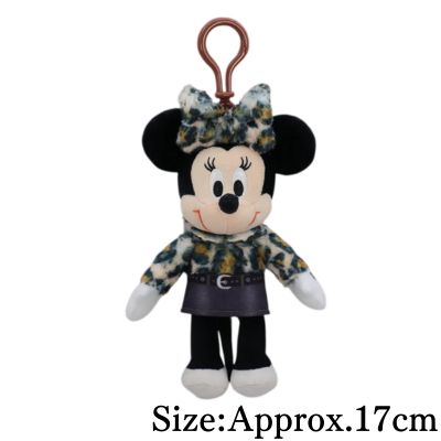 【Brown】Minnie Mouse Gyaru-Style Leopard Clippy Plush