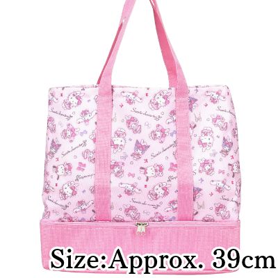 Sanrio Characters Heart-Pounding Ribbon Rabbit Two-Tier Tote Bag with Insulated Pocket