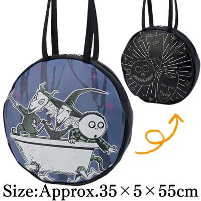 【Blue】Tim Burton's The Nightmare Before Christmas Platinum Goods Full Moon Tote Bag