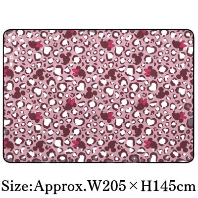 Mickey Mouse & Minnie Mouse Gyaru-Style Leopard Large Blanket