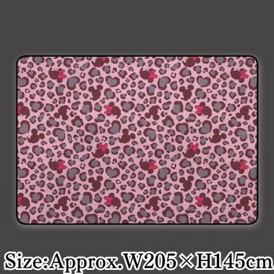 Mickey Mouse & Minnie Mouse Gyaru-Style Leopard Large Blanket