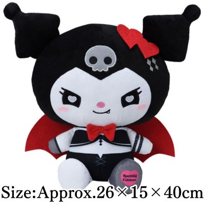 Yurukawa Sanrio Characters L Plush -Kuromi- Sparkling Celebrate Black Ver.