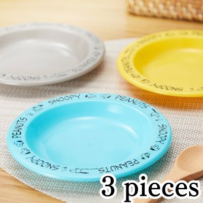 Snoopy medium-sized plate set (3 pieces)